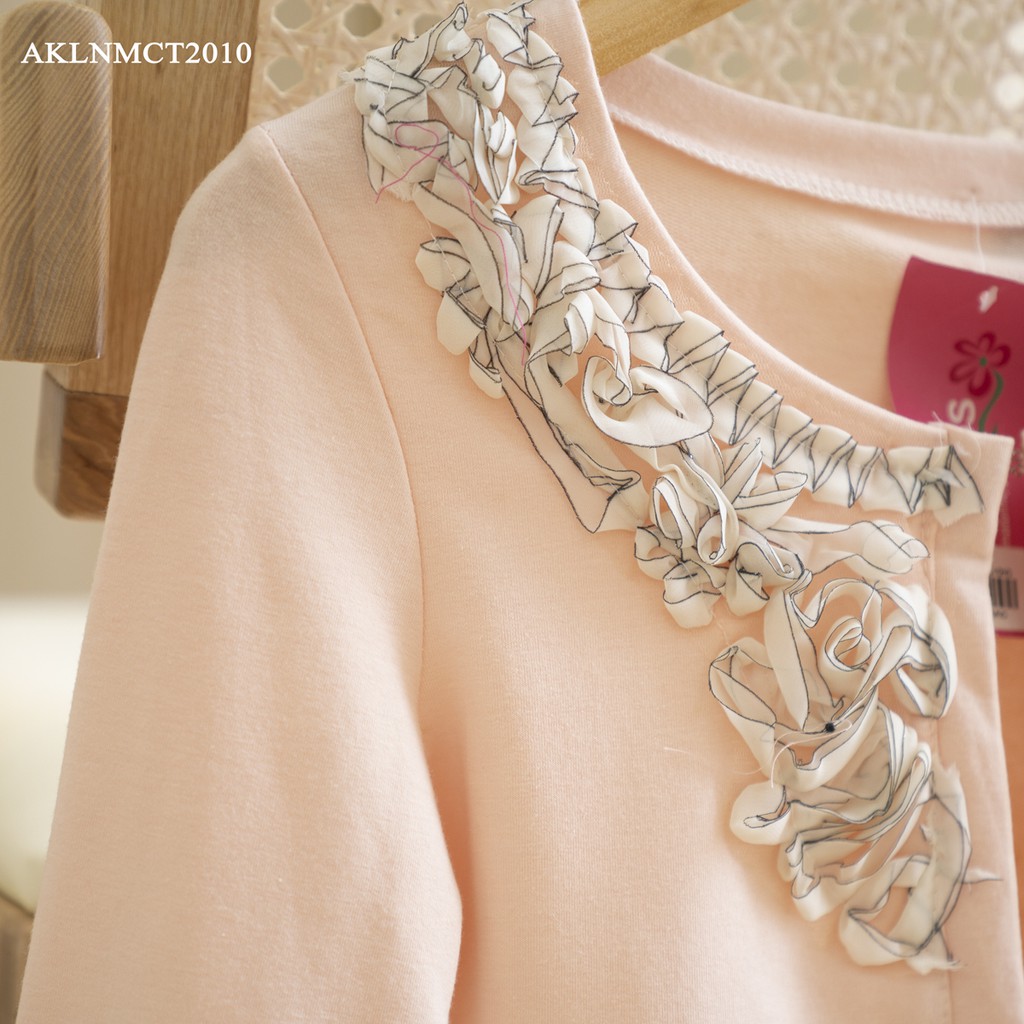 Áo khoác dáng lửng, chất liệu cotton cao cấp, 2 màu hồng và trắng (AKLNMCT2010)