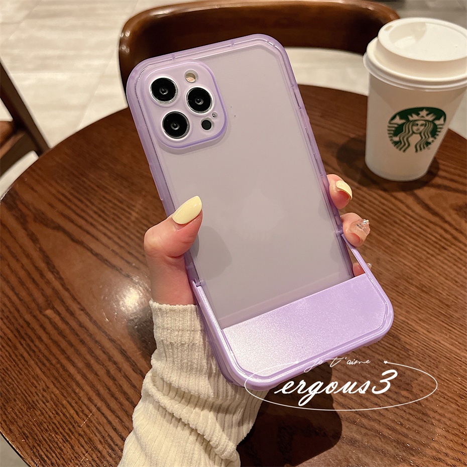 Case For iPhone 11 7 8 Plus 6 6s Plus SE 2020 Pull Camera Lens Colorful Clear Phone Anti-fall Soft Protective Cover