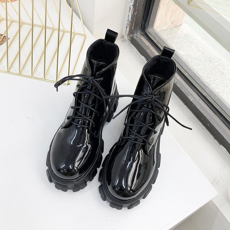 🔥Cái mới🔥CHZK Giày Bốt Martin Gót Vuông Dày Phong Cách Hàn Quốc Dành Cho Nữ,supertrend,boot nữ cổ thấp