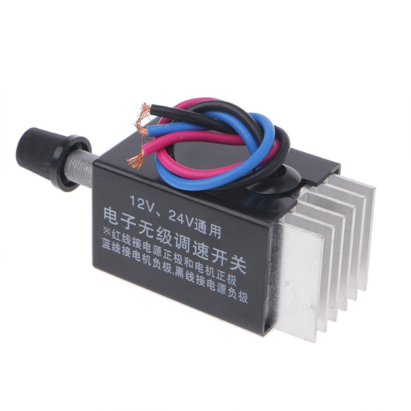 Công tắc bộ điều khiển tốc độ động cơ quạt tản nhiệt xe tải DC 12V 24V kích thước 9.5*3.5*3.7cm chuyên dụng