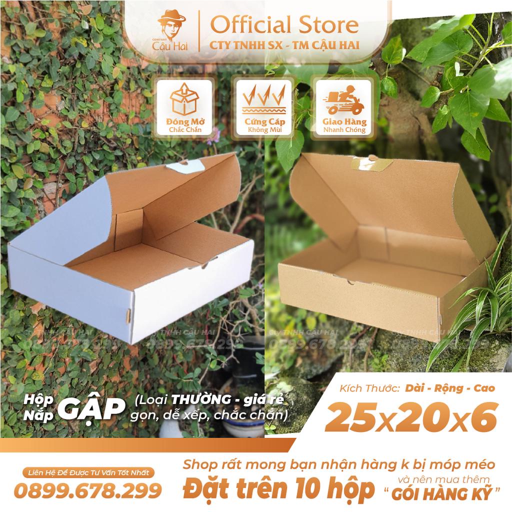 Set 5 Hộp carton nắp GẬP 25x20x6