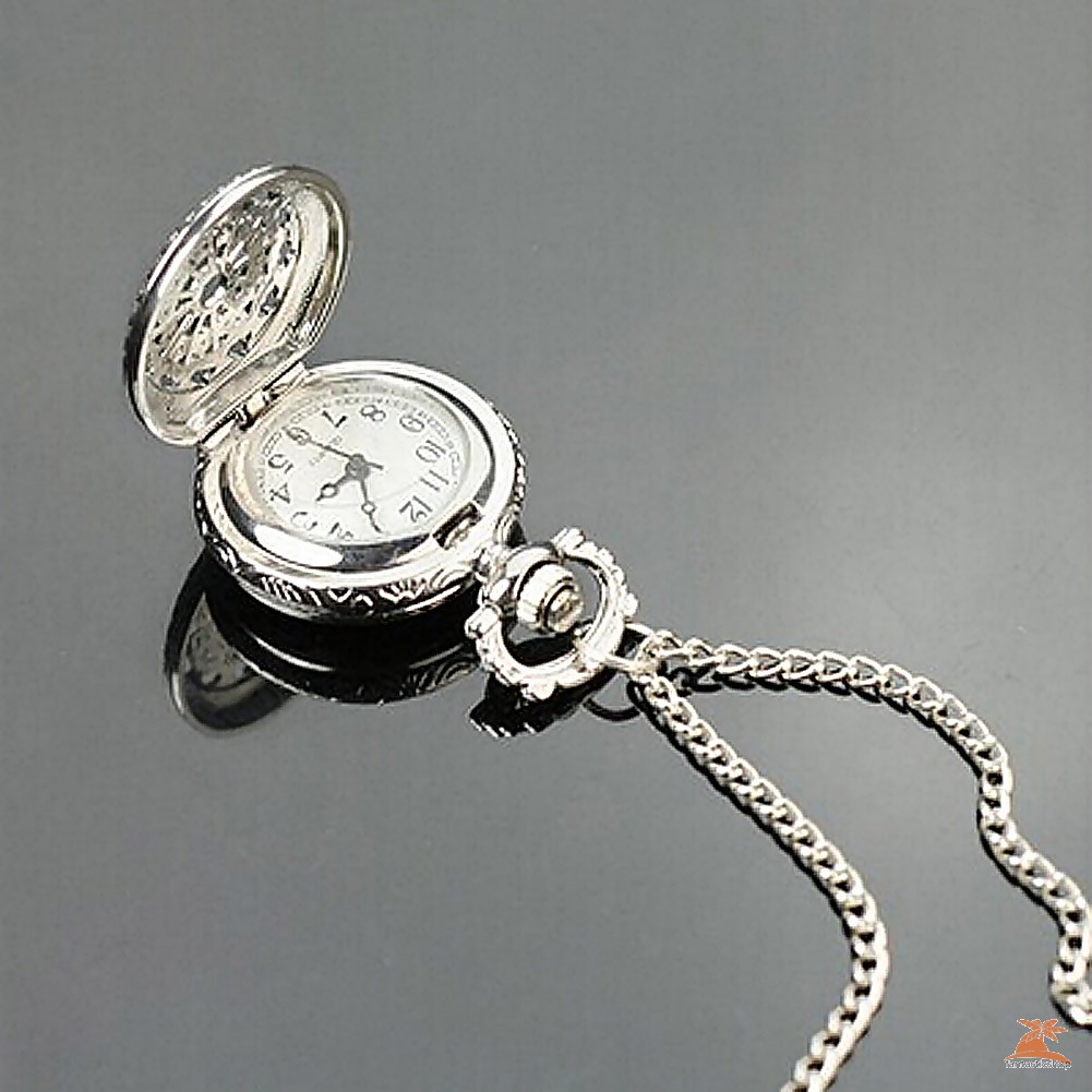 #Đồng hồ bỏ túi# Retro small Size Spider Webs Pocket Watch/Watch Necklace Fashion Jewelry Pendant Watch Necklace