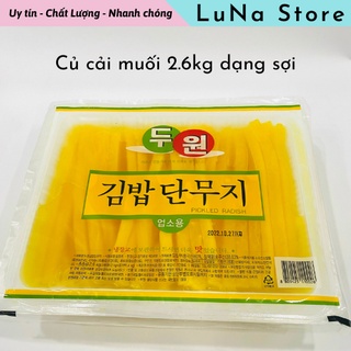 Hộp 2.6kg Củ cải muối vàng Hàn Quốc ăn kèm thịt nướng, cơm trộn, làm kimbap - LuNa Store