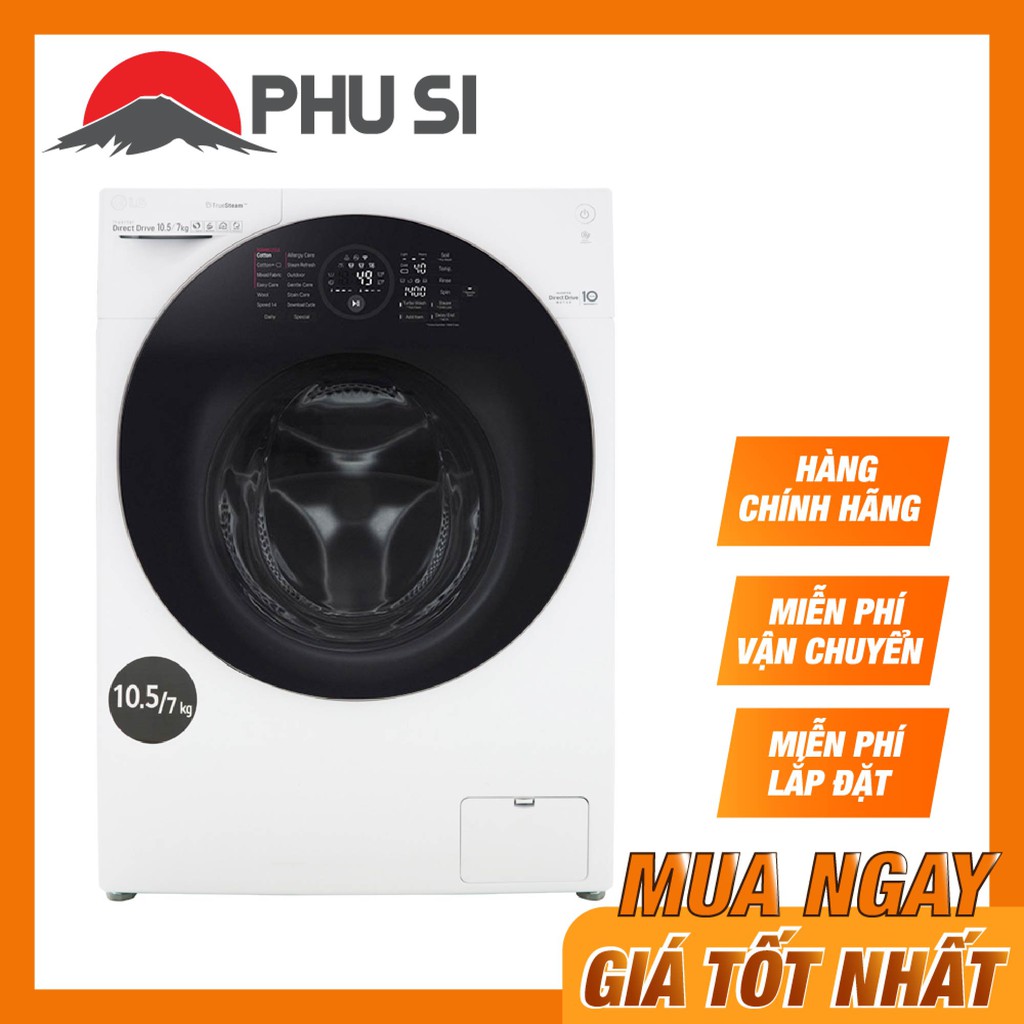 [Giao HCM] Máy giặt sấy LG Inverter 10.5 kg FG1405H3W1