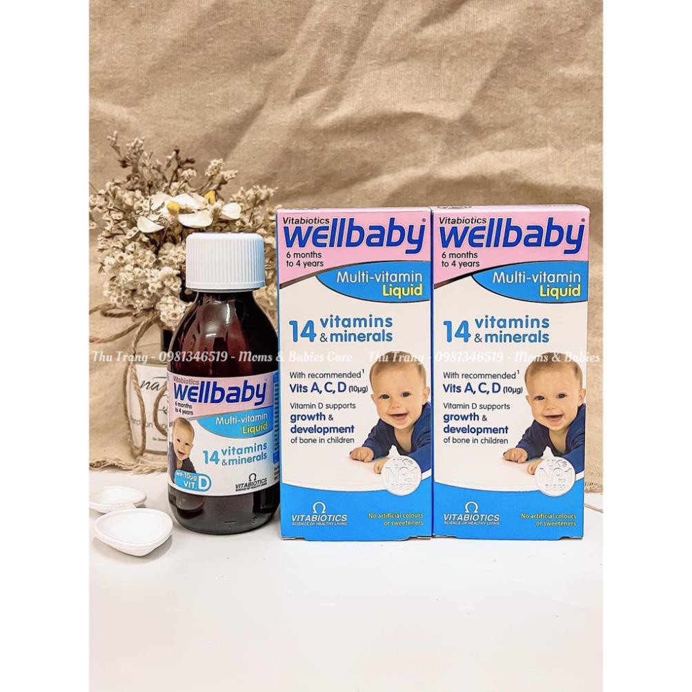 Vitamin Tổng Hợp Wellbaby Cho Bé 6 Tháng – 4 Tuổi của Anh, giúp bé ăn ngon và tăng cân, tăng sức đề kháng