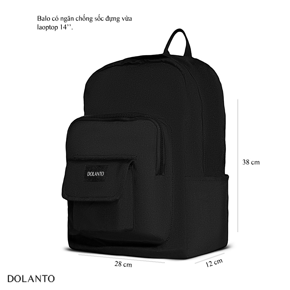 Balo Đẹp Đựng Laptop GLOBAL Vải Canvas Chống Thấm Nước Unisex Nam Nữ Đi Học Đi Chơi DOLANTO.