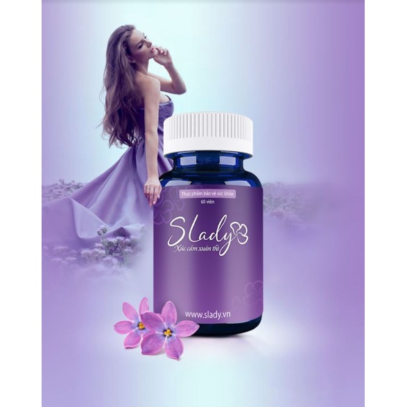 [TẶNG NƯỚC HOA VÙNG KÍN LAGUMI] Viên uống cân bằng nội tiết tố nữ Slady 100 viên giảm khô hạn, tăng cường sinh lý