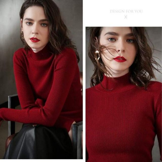 Áo len tăm cổ 3 phân