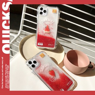 Ốp Điện Thoại Mềm Trong Suốt Họa Tiết Trái Cây Lấp Lánh Cho IPhone 11 Pro SE2 Xs Max XR I8 I7 Plus