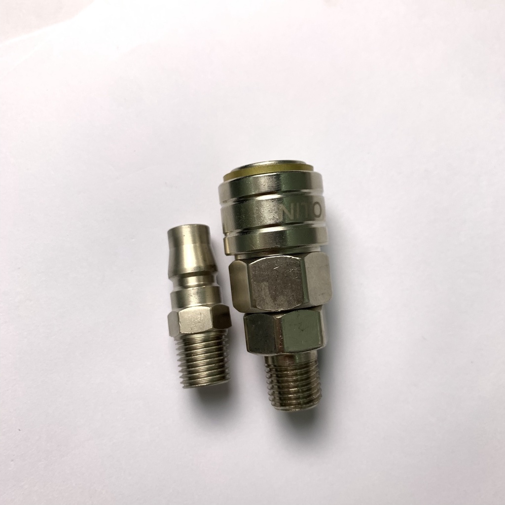 Bộ khớp nối nhanh đầu bi tự động loại CAO CẤP ren  13mm, nối - đuôi chuột 8 - SHINSTORE