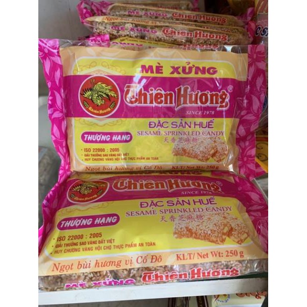 Hàng date mới Mè xửng dẻo Thiên Hương 250g (date luôn mới) - Đặc sản Huế