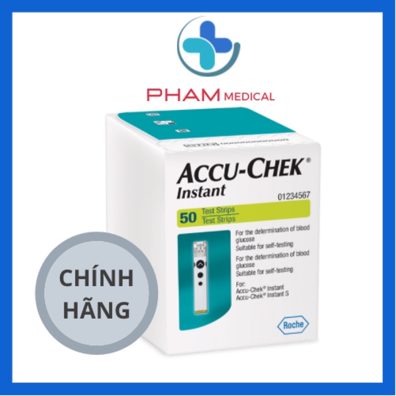 ✅ ACCU -CHEK INSTANT HỘP 25 QUE HOẶC HỘP 50 QUE - Que thử đường huyết chính hãng