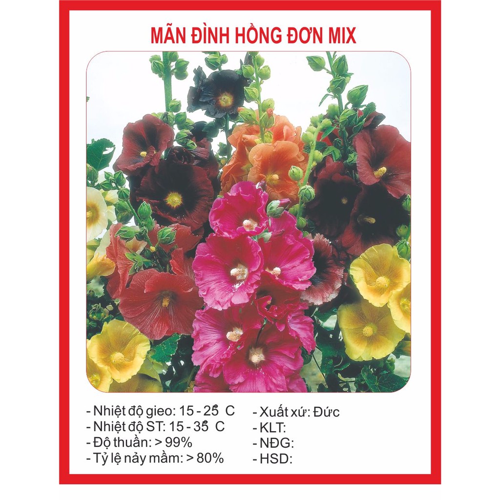 Hạt Giống Hoa Mãn Đình Hồng Đơn Mix 20 Hạt