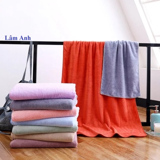 Khăn tắm lông cừu màu siêu thấm rút nước, khăn tắm mềm mại