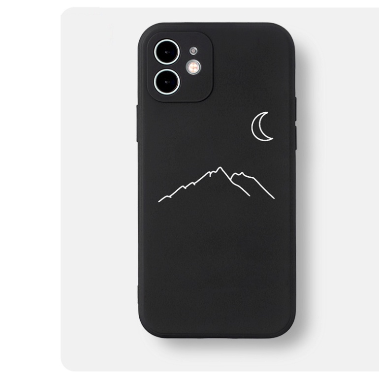 Ốp lưng iphone 7+/8 plus, X, XSMAX, 11, 12, 12, 13 PROMAX NÚI VÀ TRĂNG