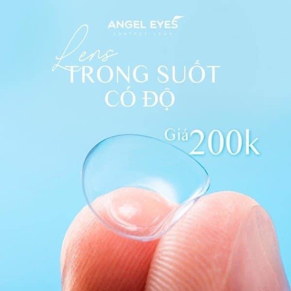 [BÁN CHẠY] Lens Cận Trong Suốt Angel Eyes Cho Mắt Nhạy Cảm Hàng Chính Hãng Nhập Khẩu Hàn Quốc  Có Độ Cận Từ 0 Đến 15 Độ