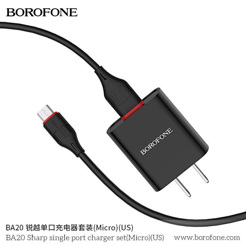 Bộ Củ Cáp Sạc Nhanh Borofone B20A Chân Micro USB ✔️Type C ✔️Lightning - Bảo hành 6 tháng 1 đổi 1