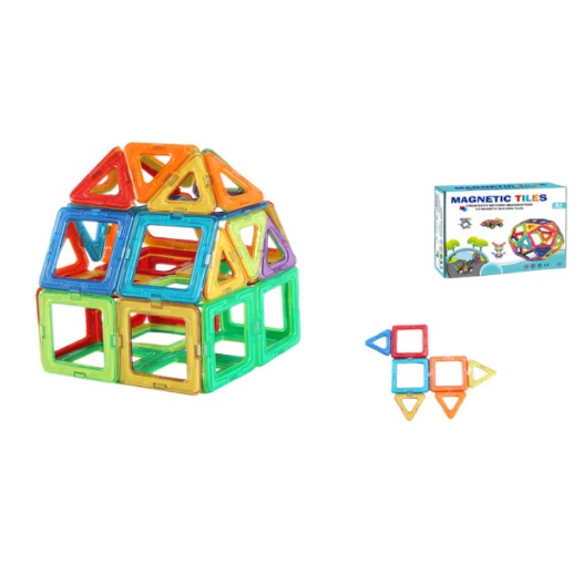 Đồ chơi xếp hình lắp ghép nam châm 50 chi tiết, size lớn. MAGNETIC