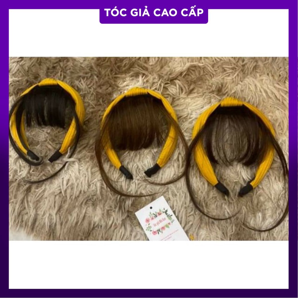 Tóc mái thưa giả đính cài