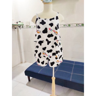 Đồ bộ Tole 2 tầng đùi mặc nhà siêu xinh