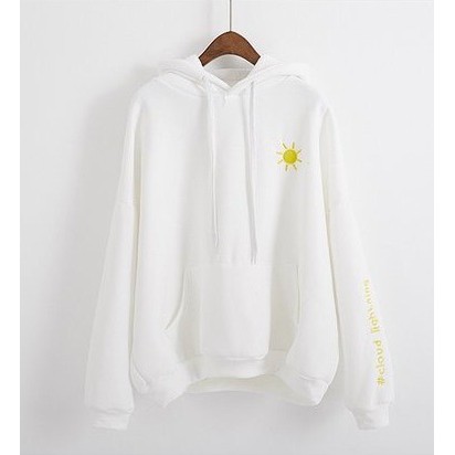 Áo Hoodie Nón Chui Trùm Đầu Nữ Chất Vải Nỉ Poly Unisex Nam Nữ Thời Tiết Mây Trăng Trời WAH010NOTR