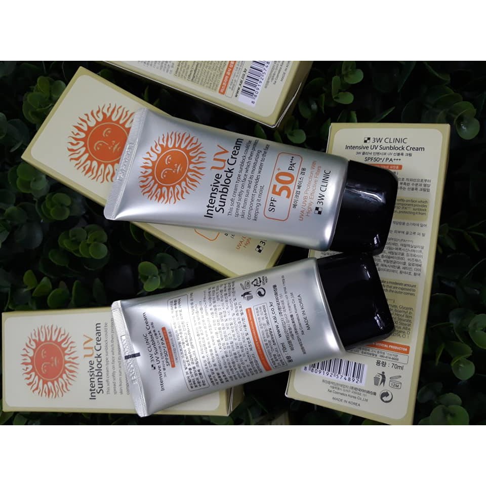 SIÊU KHUYẾN MẠI: 2 HỘP KEM CHỐNG NẮNG Clinic intensive uv sunblock cream SPF50 PA