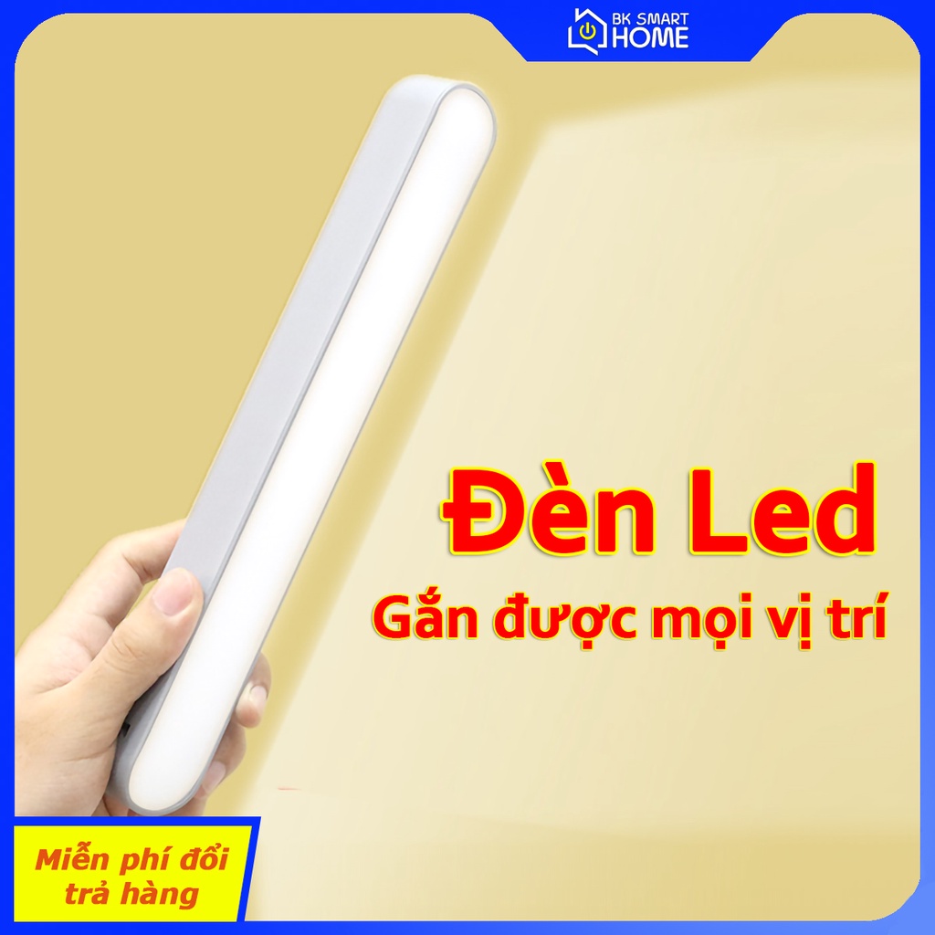 Đèn LED trang trí đa năng, LED gắn tủ có sạc USB kèm theo, Đèn Led pin sạc ánh sáng tự nhiên tốt cho mắt