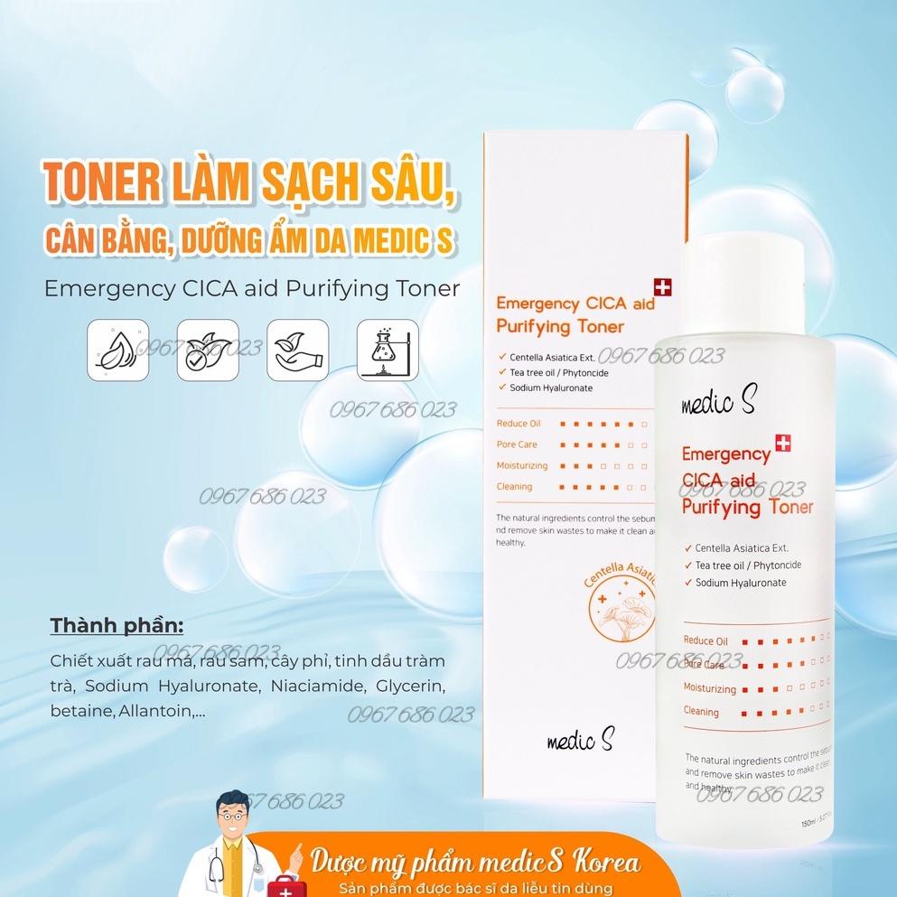 Nước hoa hồng Medic S Emergency cica and punfying toner