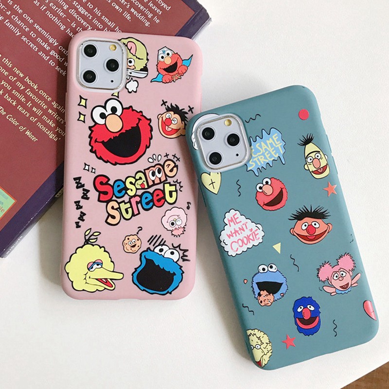 Ốp điện thoại silicone mềm phong cách phim Sesame Street dễ thương cho iPhone 11 Pro Max XS XR X iPhone 6 6s 7 8 Plus | BigBuy360 - bigbuy360.vn