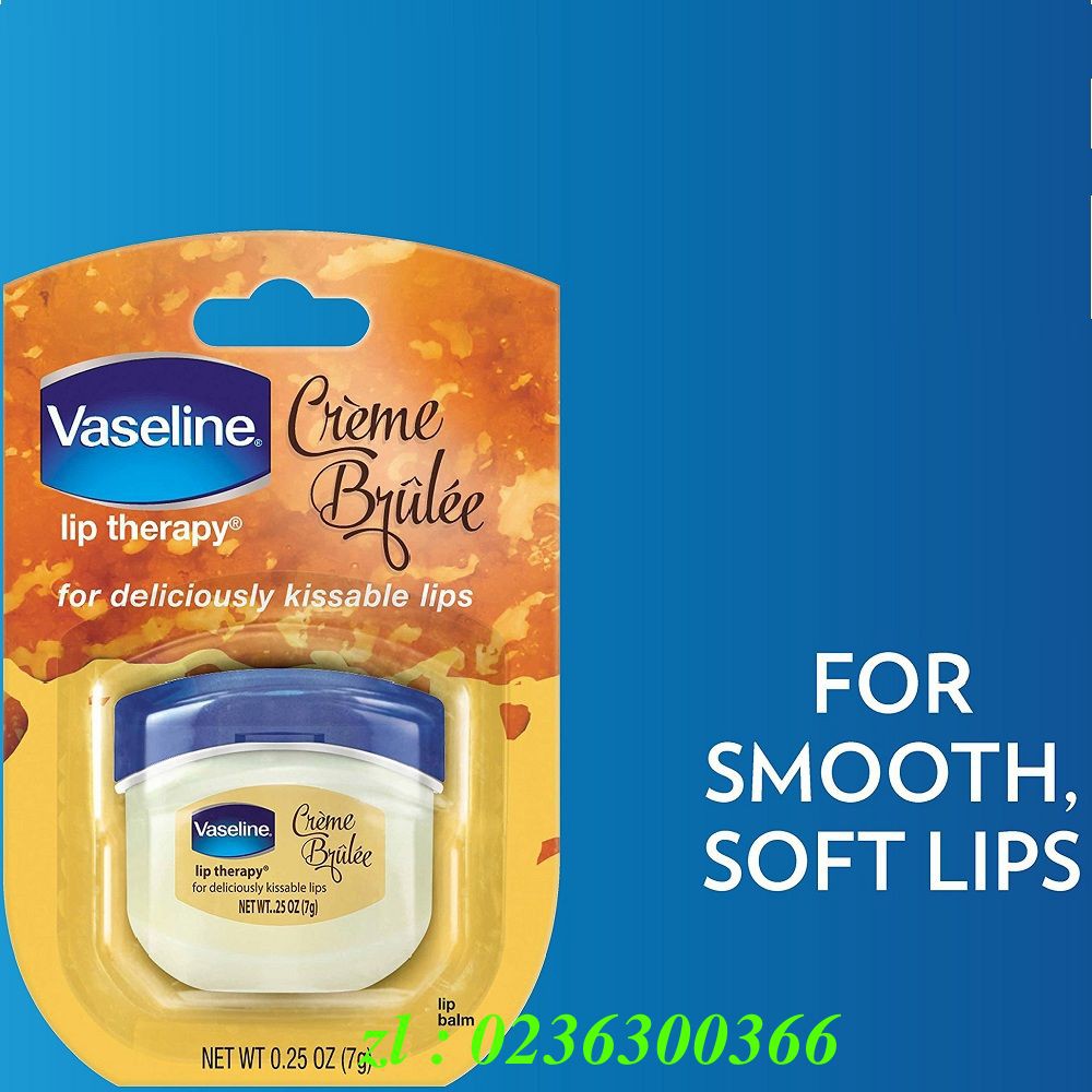 Sáp Dưỡng Môi 7g Vaseline Lip Therapy Creme Brulee Không Màu