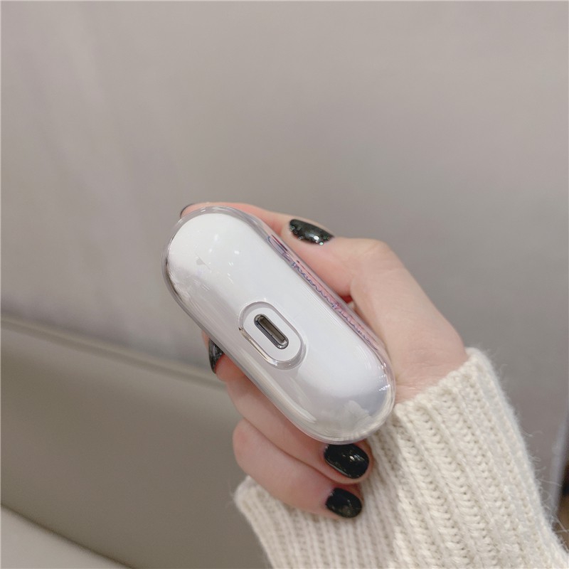 Hộp bảo vệ tai nghe không dây Airpods kết nối Bluetooth trong suốt