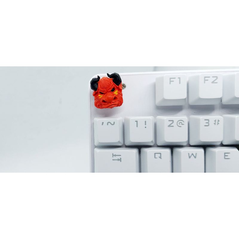 Keycap bò bull Clone tone cam đen trang trí bàn phím cơ