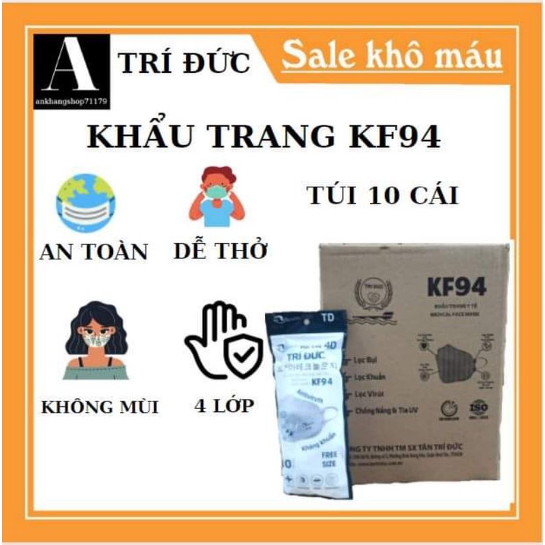 THÙNG 300 CÁI Chiếc Khẩu TRÍ ĐỨC MASK 4 Lớp KF94 MASK Chống Bụi Mịn Và Kháng Khuẩn Hàng Cao Cấp Hàn Quốc . không mùi