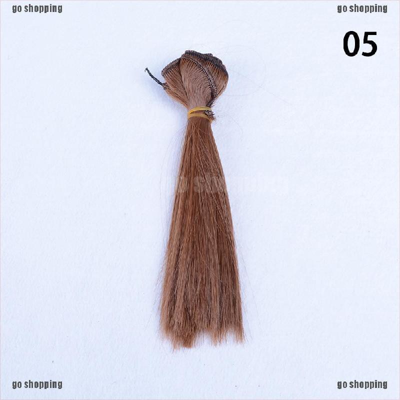 {go shopping}15cmx100cm DIY Doll High-temperature Wire Straight Hair Wig