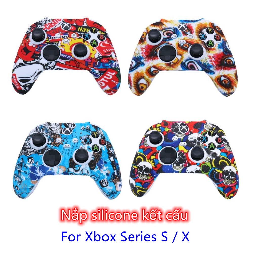 Vỏ bọc silicon mềm họa tiết rằn ri cho tay cầm chơi game Xbox Series S / X nhiều màu sắc