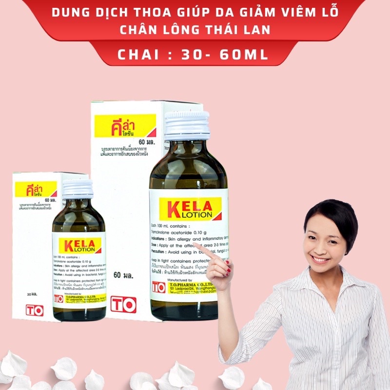 kela Lotion viêm chân lông Thái Lan