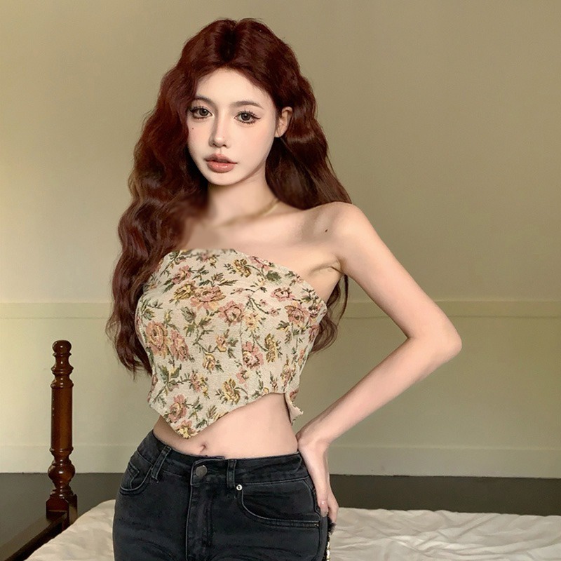 Áo Hai Dây Nữ Họa Tiết Hoa Quyến Rũ