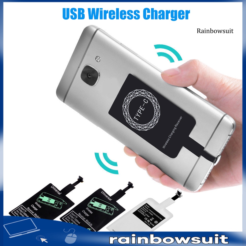 Thiết Bị Nhận Sạc Không Dây USB Type-C Qi Cho iPhone Android