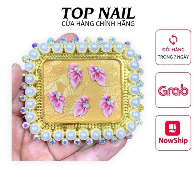 Hoa bột,hoa góc số 2 trang trí móng