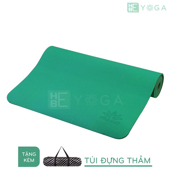 Thảm yoga TPE Zera Mat 1 lớp 8mm màu xanh ngọc + Kèm túi