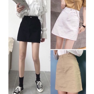 chân váy chữ A lưng cao phong cách hàn quốc năng động cá tính