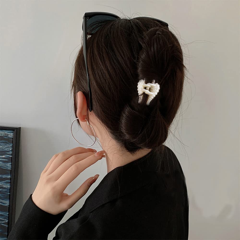 Kẹp tóc đính ngọc trai nhân tạo lấp lánh cho nữ