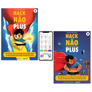  Combo Sách Hack Não PLUS A, B - Học từ vựng tiếng Anh - Kèm App học phát âm