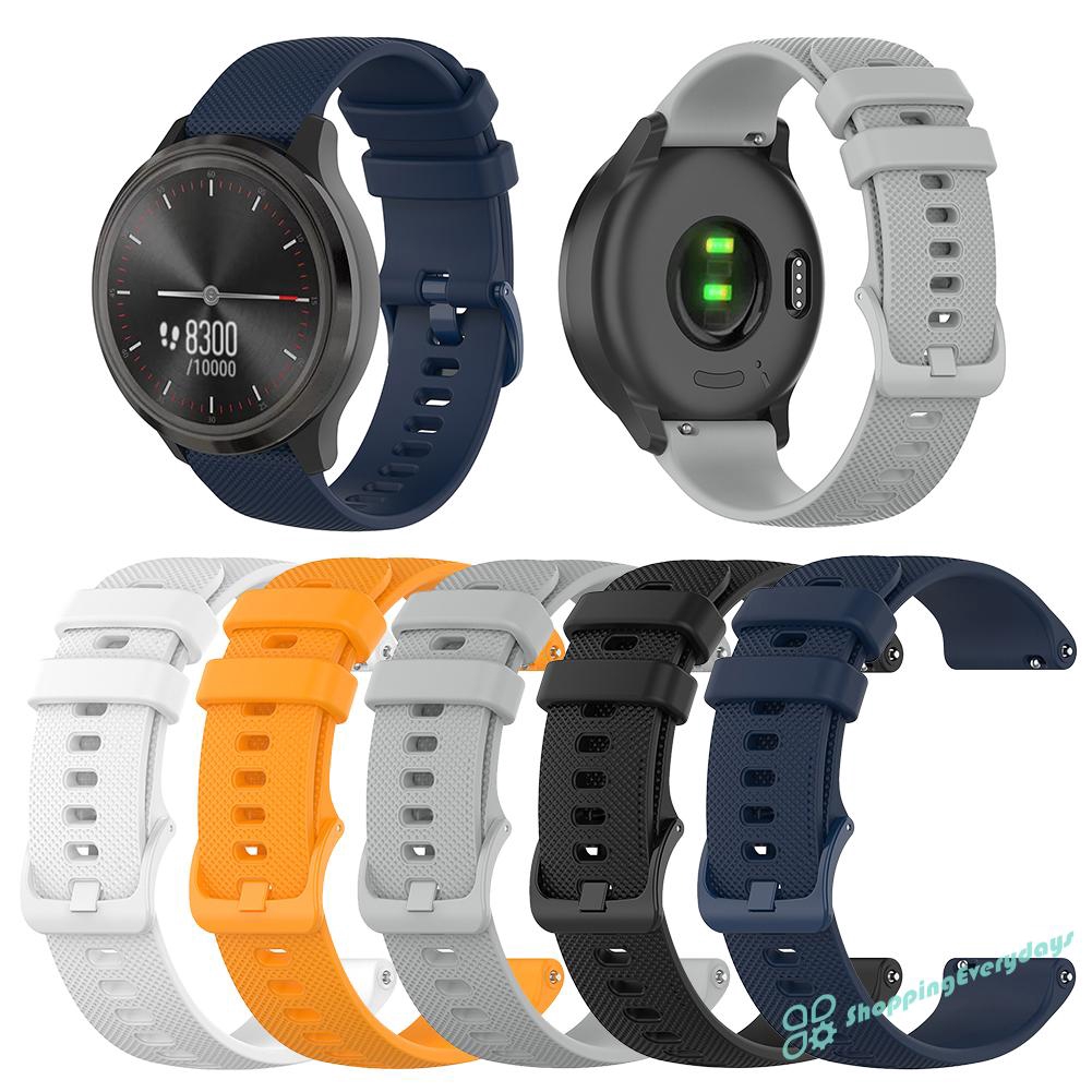 Dây Đeo Silicon 20mm Cho Đồng Hồ Garmin Vivomove 3/luxe/style