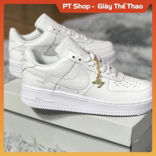 Giày AF1 LV Trắng, Giày SNEAKER thể thao nam nữ Air Fo.rce 1 mix LV White Full Box