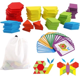 Xả kho Bộ xếp hình tư duy 155 chi tiết gỗ trí tuệ giáo dục Montessori