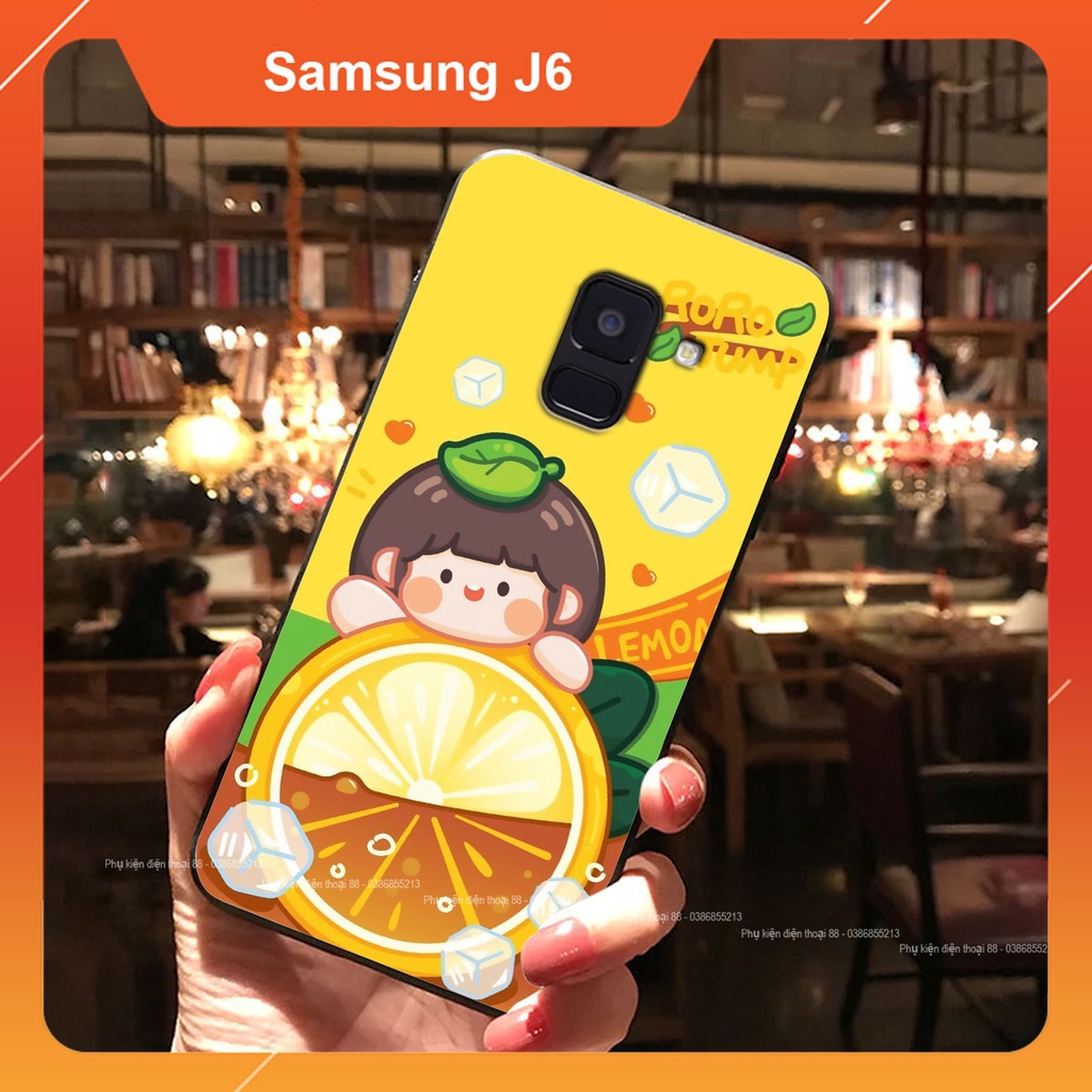 Ốp lưng Samsung J6 2018 / J600 / J6 Plus / A6 / A6 Plus hình 3D trà sữa, bò sữa, cá mập - Đáng yêu, 