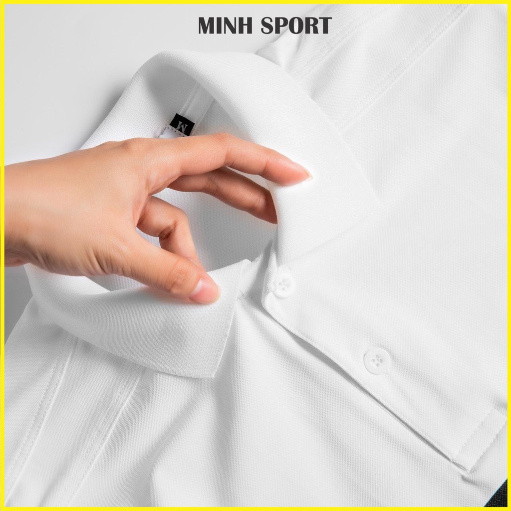 Áo Thun Polo Nam Cổ Bẻ Ngắn Tay In Sọc Ngang, Chất Vải Poly Thái Co Giãn, Bền, Mềm Mịn mã AO.47