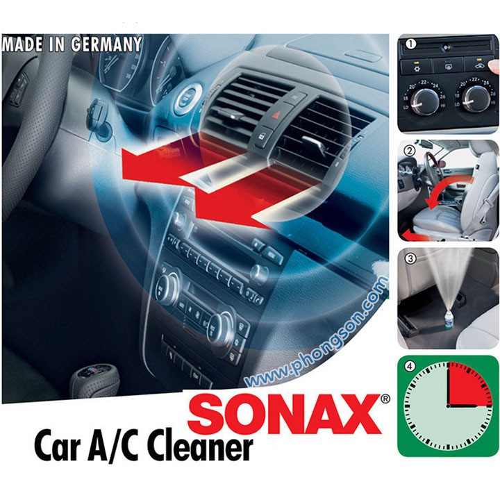 Khử Mùi Điều Hòa Xe Hơi Sonax Car Ac Cleaner Counter Display 100ml