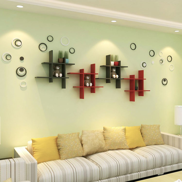 Combo 2 kệ treo tường COMA gỗ lõi xanh chống ẩm hình dấu thăng | BigBuy360 - bigbuy360.vn